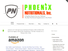 Tablet Screenshot of phoenixnutritionals.com